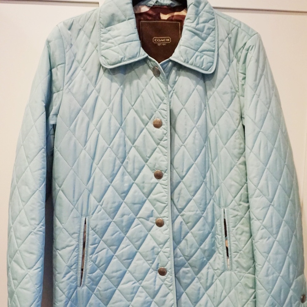 Blue Coach Quilted Jacket